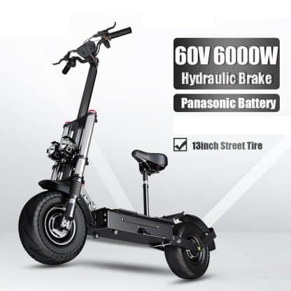 Monopattino elettrico da strada 13 pollici 60V 6000W - Doppio motore